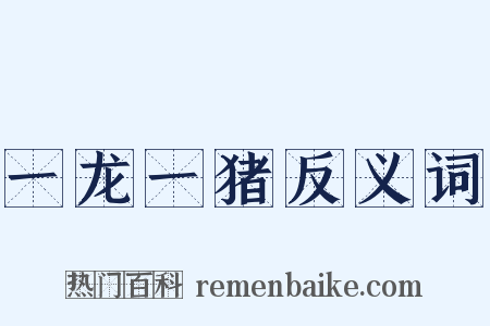 一龙一猪反义词是什么意思的图片